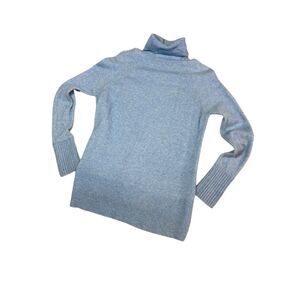 J.Crew Merino Wool Alpaca Turtleneck Sweater Women XS Blue Light Blue Knit Pullo